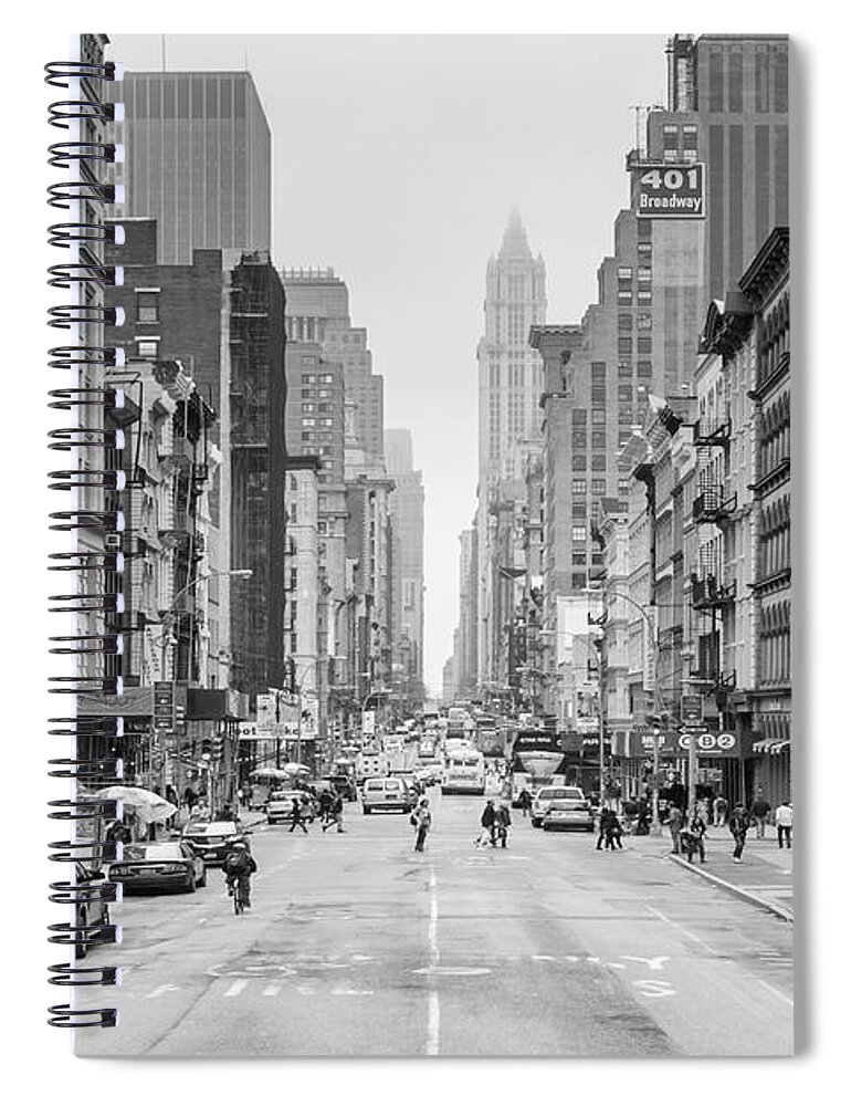 Broadway Spiral Notebook featuring the photograph Broadway Chill by Az Jackson