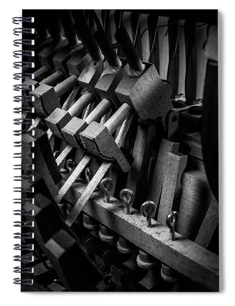 Jazz Spiral Notebook featuring the photograph Broken Piano by Adam Reinhart