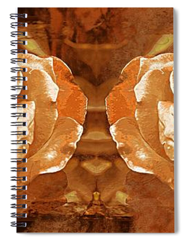 Rose Spiral Notebook featuring the photograph Bronzed by Clare Bevan