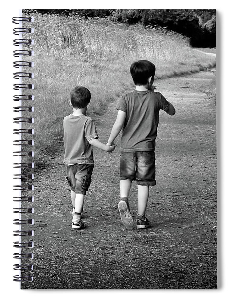 Boys Spiral Notebook featuring the photograph Brotherly Love by Lynn Bolt