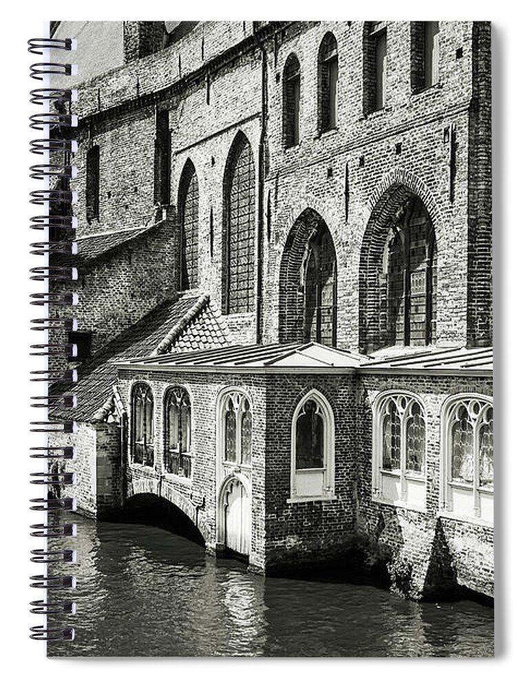 Beautiful Bruges Spiral Notebook featuring the photograph Bruges Medieval Architecture by Lexa Harpell