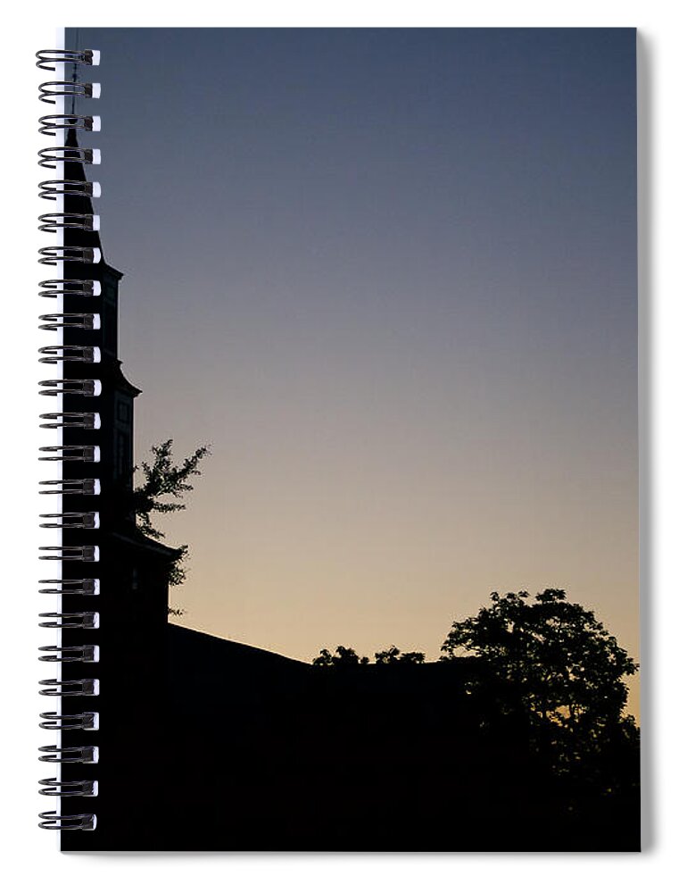Colonial Williamsburg Spiral Notebook featuring the photograph Bruton Parish Sunrise by Rachel Morrison