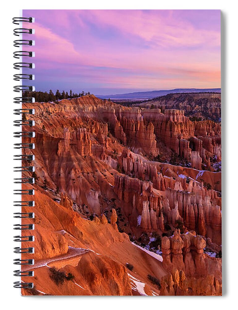 Natioanl Park Spiral Notebook featuring the photograph Bryce Canyon at Sunrise by Jonathan Nguyen