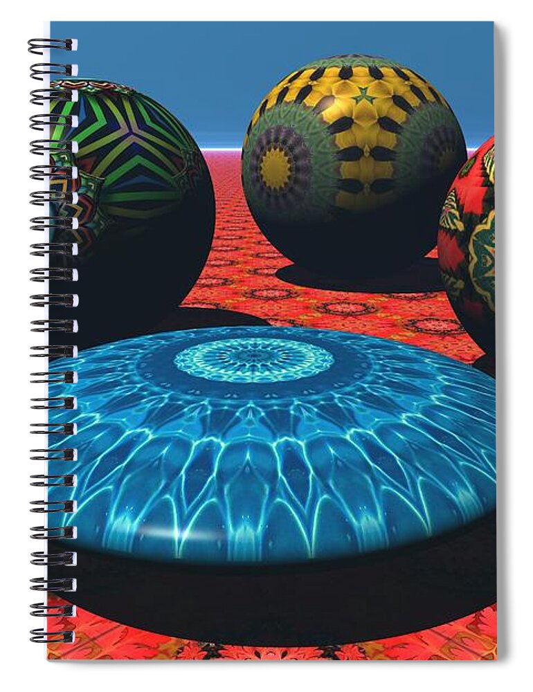 Bryce Spiral Notebook featuring the digital art Bryce Kaleidoscope Sampler by Lyle Hatch