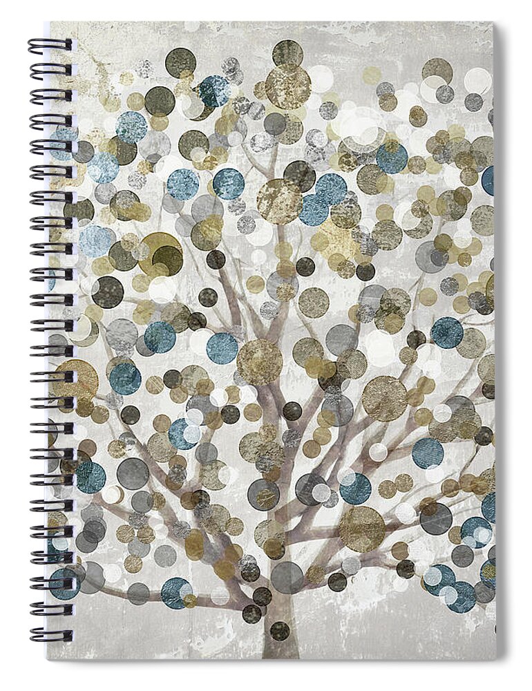 Tree Spiral Notebook featuring the painting Bubble Tree by Mindy Sommers