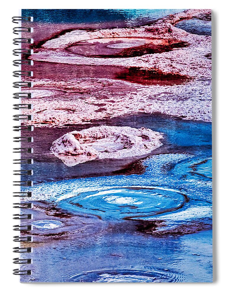 Abstract Spiral Notebook featuring the photograph Bubbling Mudpot Abstract by Stuart Litoff