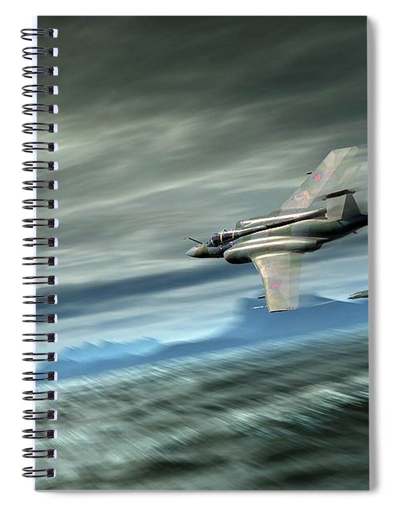Blackburn Buccaneer Spiral Notebook featuring the digital art Buccaneer Raiders by Airpower Art