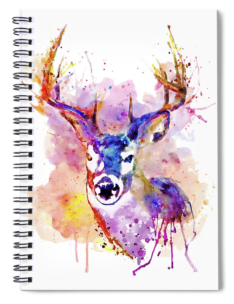 Buck Spiral Notebook featuring the painting Buck by Marian Voicu
