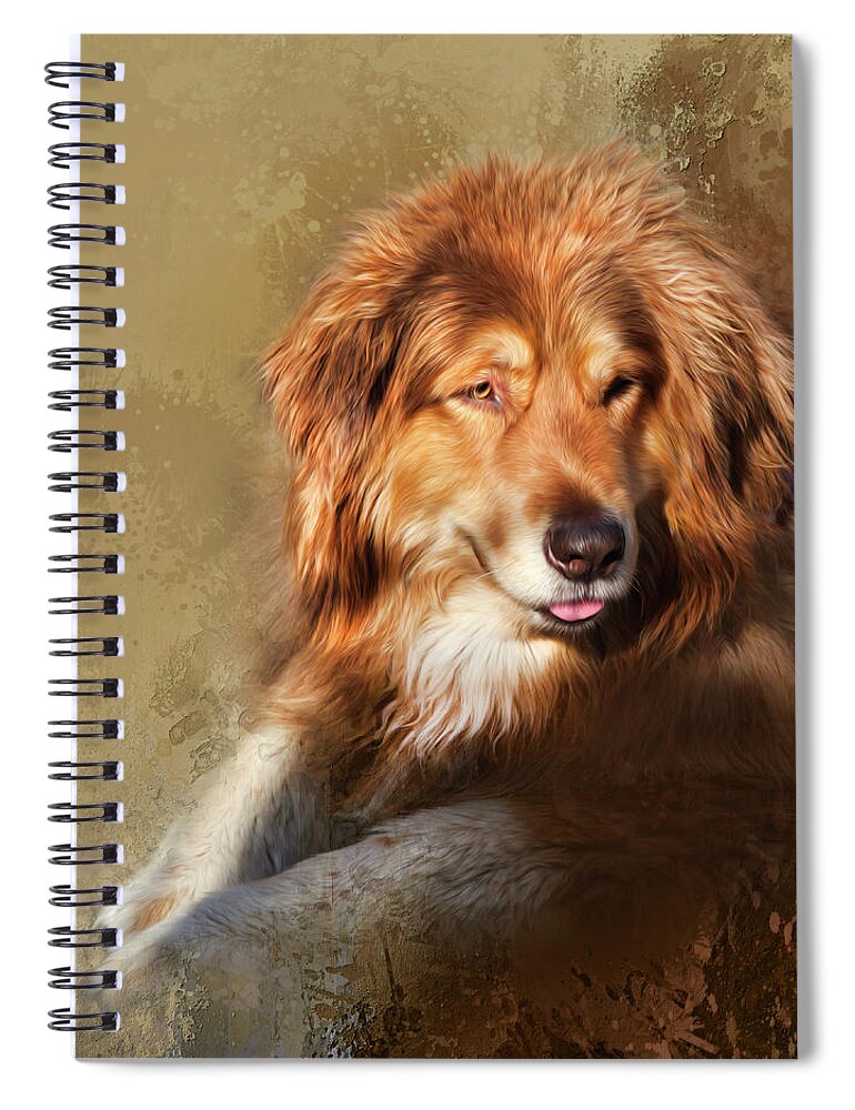 Dog Spiral Notebook featuring the photograph Buddy by Theresa Tahara