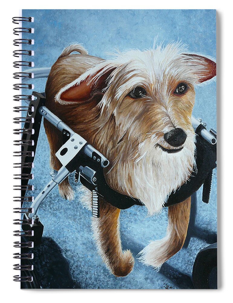 Pet Spiral Notebook featuring the painting Buddy's Hope by Vic Ritchey