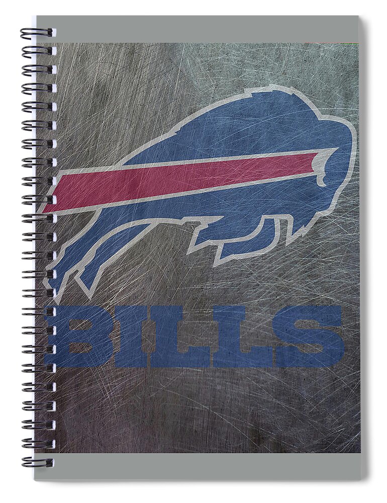 Buffalo Bills Spiral Notebook featuring the mixed media Buffalo Bills Translucent Steel by Movie Poster Prints