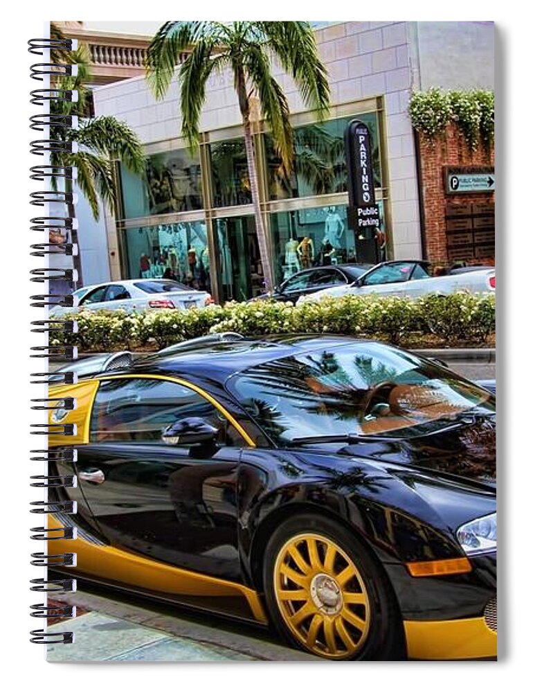 Bugatti Veyron Grand Sport Vitesse Spiral Notebook featuring the photograph Bugatti Veyron Grand Sport Vitesse by Jackie Russo