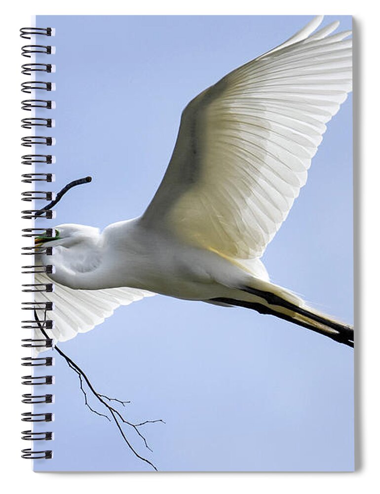 Birds Spiral Notebook featuring the photograph Building a Home by Gary Wightman