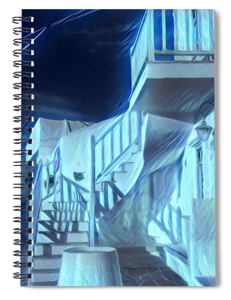 Colette Spiral Notebook featuring the photograph Building at Harbour by Colette V Hera Guggenheim