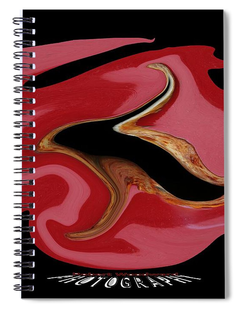 Distort Spiral Notebook featuring the digital art Bullet Kiss Transparency by Robert Woodward