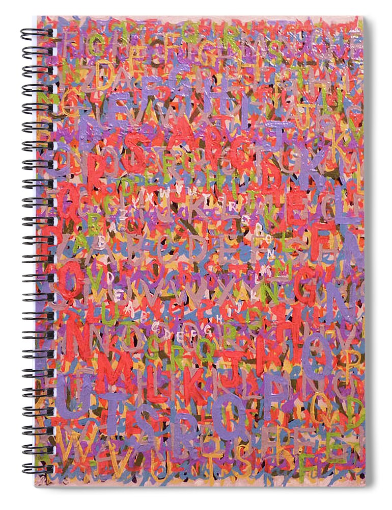 Abstract Spiral Notebook featuring the painting Bulls Eye by Stan Chraminski