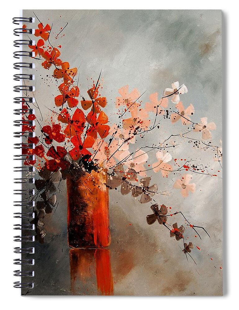 Flowers Spiral Notebook featuring the painting Bunch 670908 by Pol Ledent