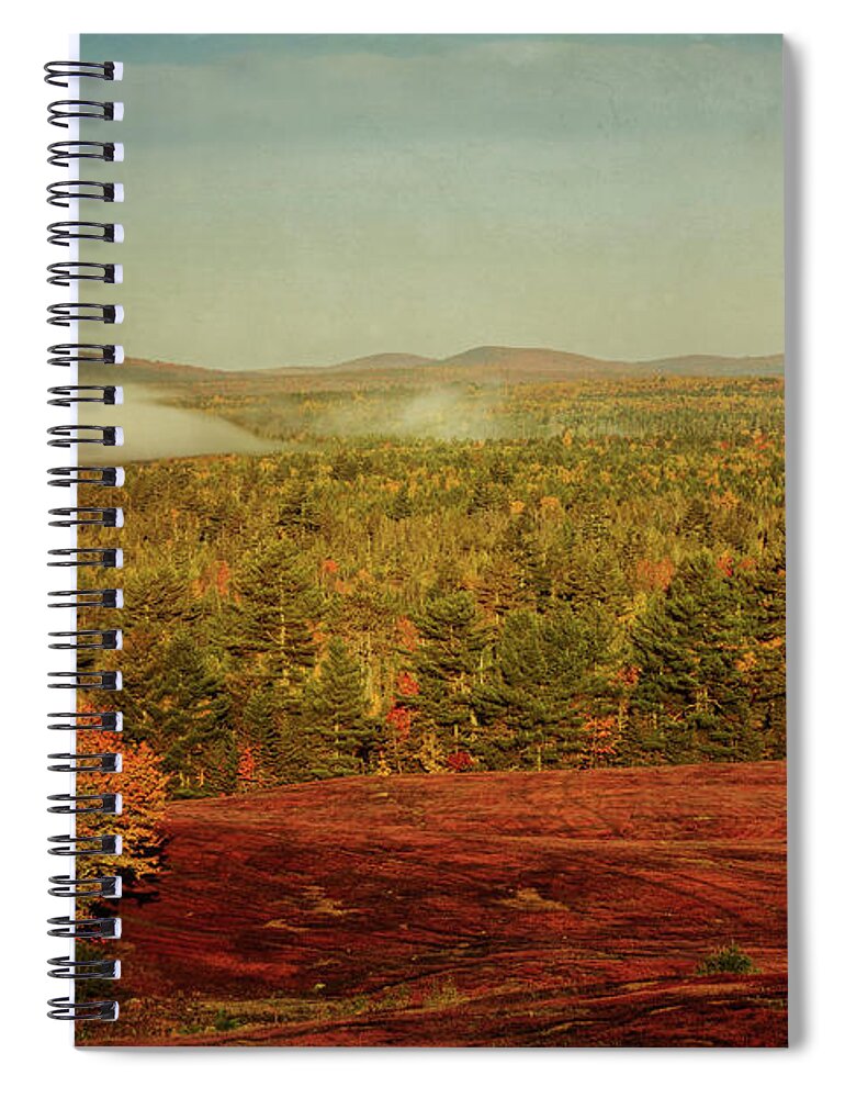 Autumn Spiral Notebook featuring the photograph Burgundy Fields by Sue Capuano