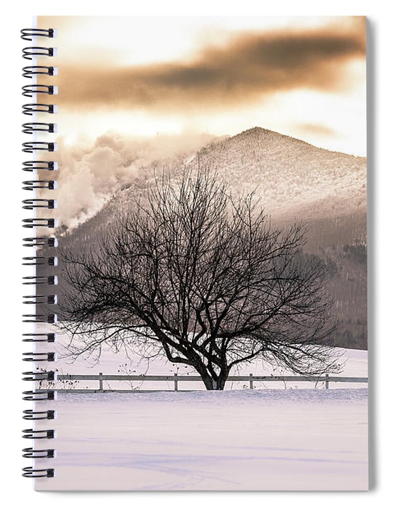 Vermont Spiral Notebook featuring the photograph Burke and Tree Centered by Tim Kirchoff