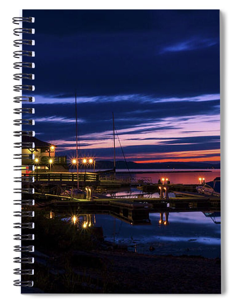 Vermont Spiral Notebook featuring the photograph Burlington Boat House by Scenic Vermont Photography