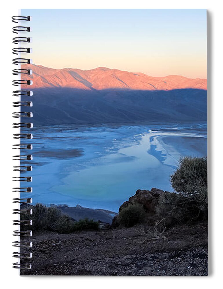 Dante's View Spiral Notebook featuring the photograph Burning Bush by Suzanne Luft