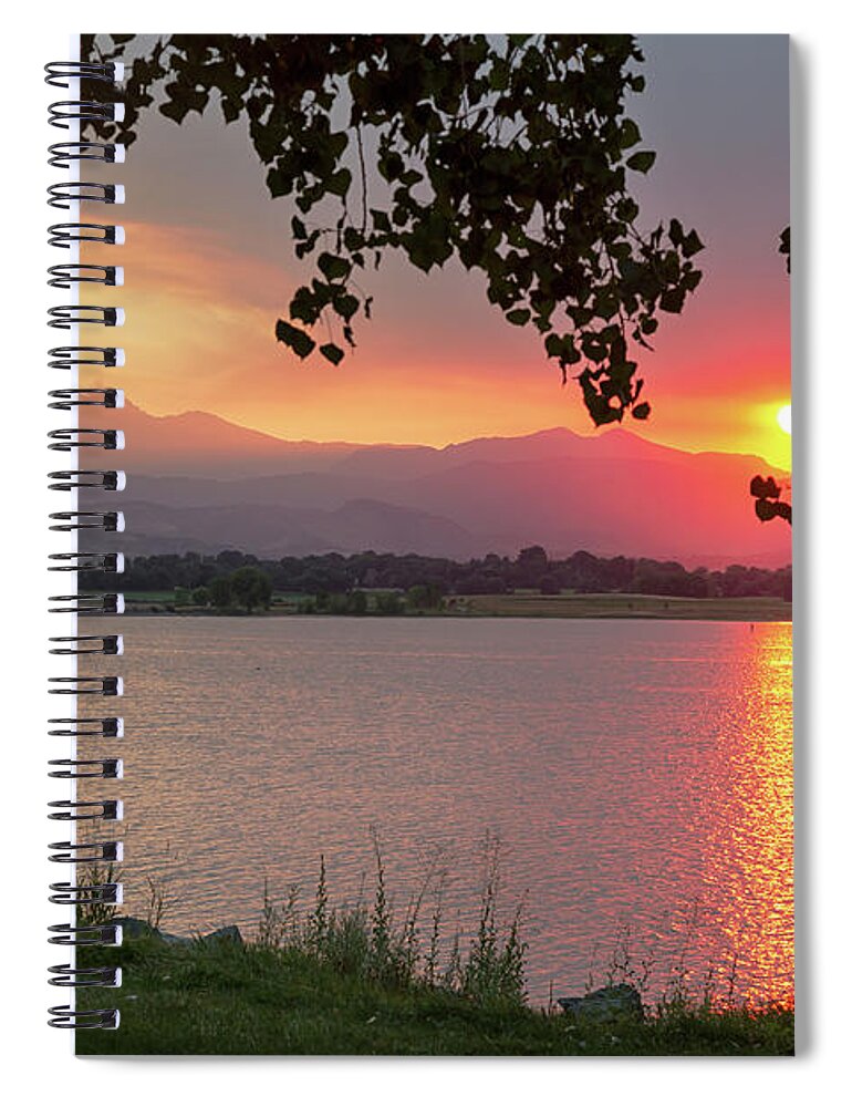 Nature Landscapes Spiral Notebook featuring the photograph Burning Colorado Sky by James BO Insogna