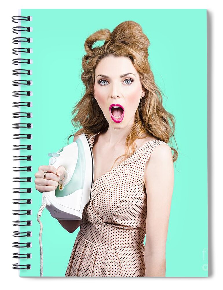 Laundry Spiral Notebook featuring the photograph Burning hot fashion by Jorgo Photography
