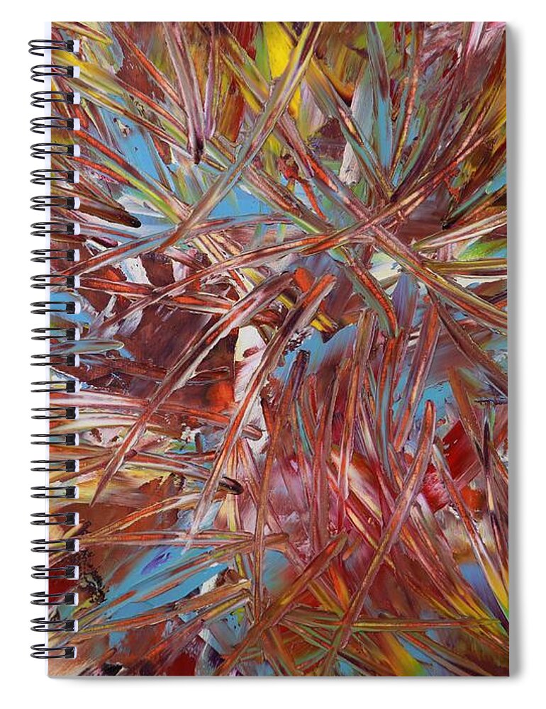 Oil Spiral Notebook featuring the painting Burst Of Strength - 198 by Robert Dixon