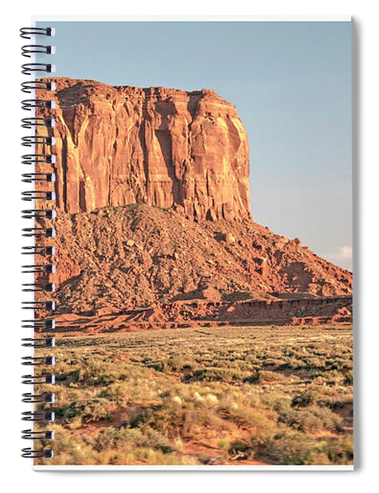 Butte Spiral Notebook featuring the photograph Butte, Monument Valley, Utah by A Macarthur Gurmankin