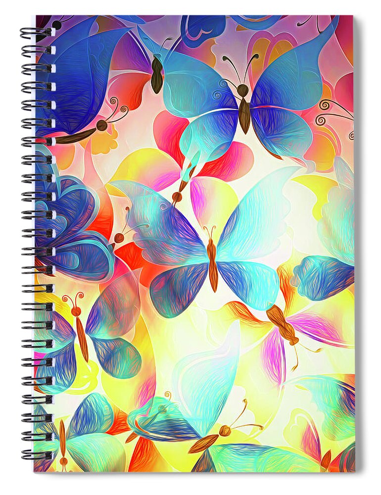 Butterfly Spiral Notebook featuring the photograph Butterflights by Bill and Linda Tiepelman