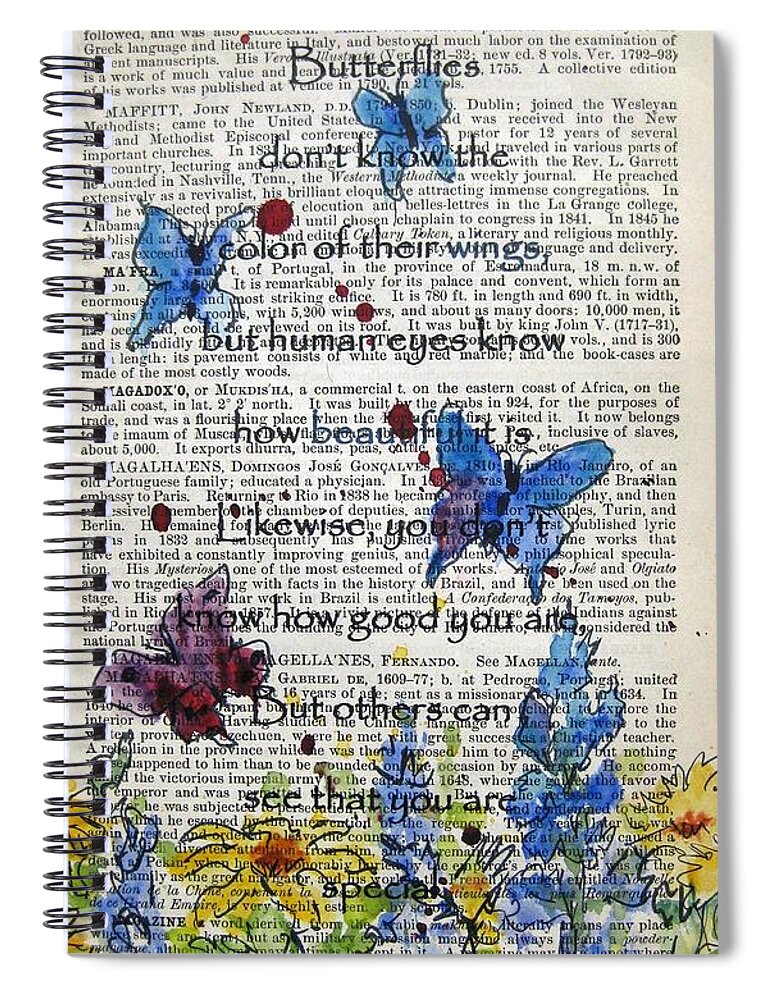 Butterflies Spiral Notebook featuring the painting Butterfly Afternoons For Abbie by Maria Hunt