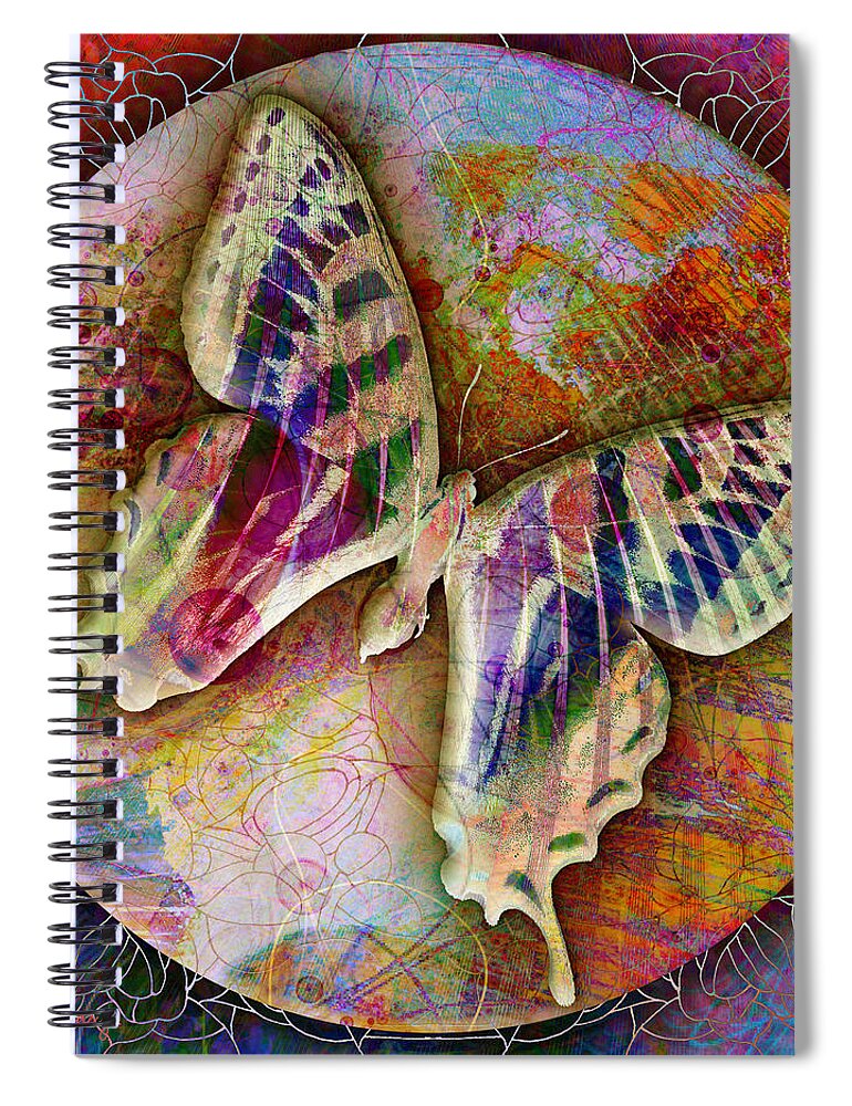 Butterfly Spiral Notebook featuring the digital art Butterfly by Barbara Berney