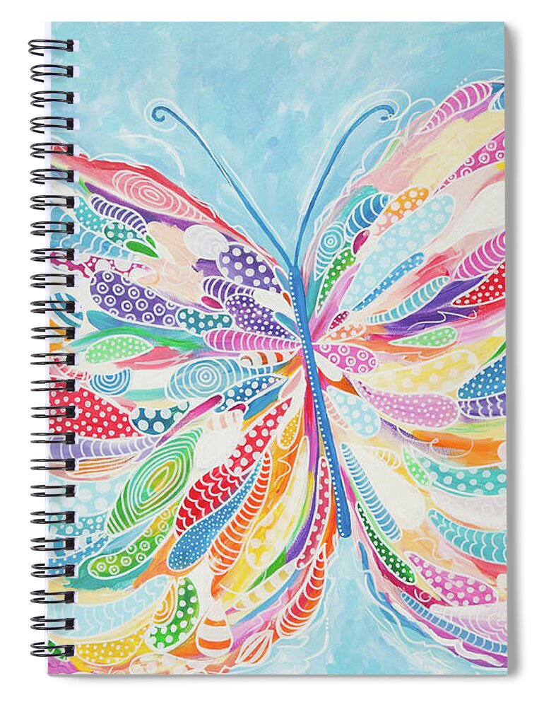 Butterfly Spiral Notebook featuring the painting Butterfly by Beth Ann Scott