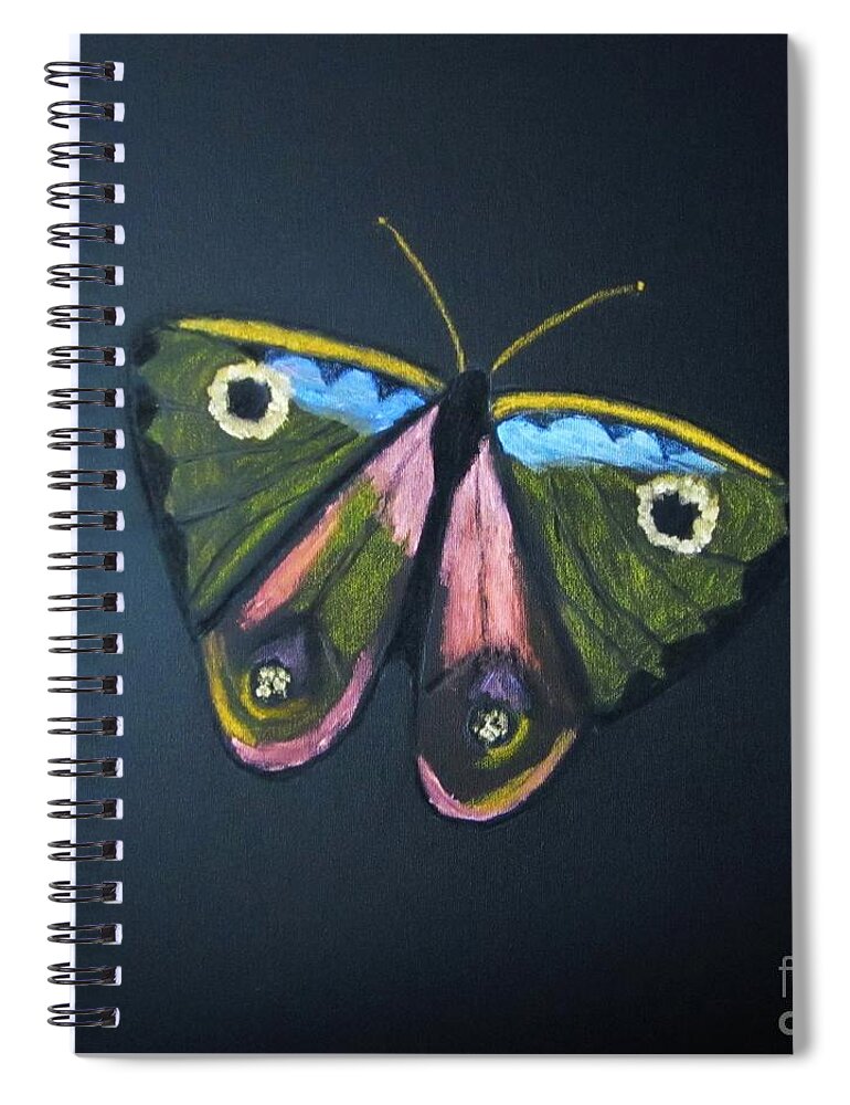 Shining Acrylic Metal Colors Spiral Notebook featuring the photograph Butterfly by Pilbri Britta Neumaerker