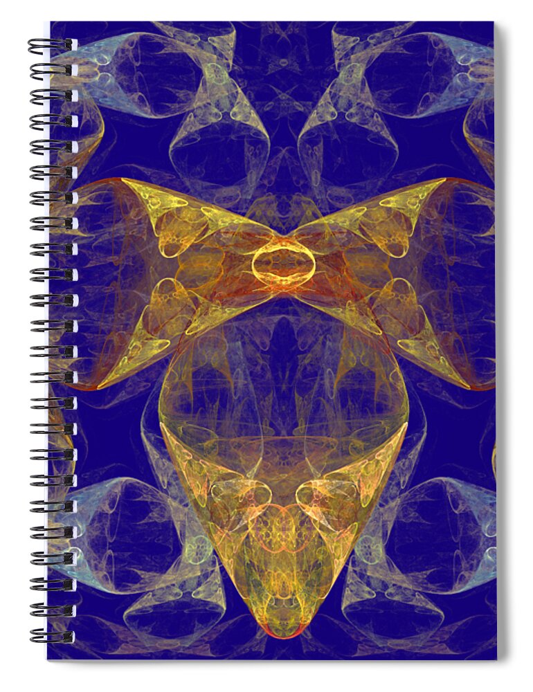 Abstract Bows Spiral Notebook featuring the digital art Buttons and Bows by Rein Nomm