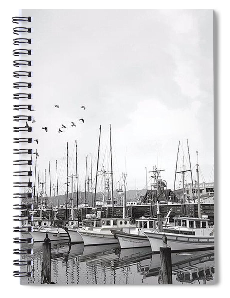 Warf Spiral Notebook featuring the photograph By the Warf by Megan Ford-Miller