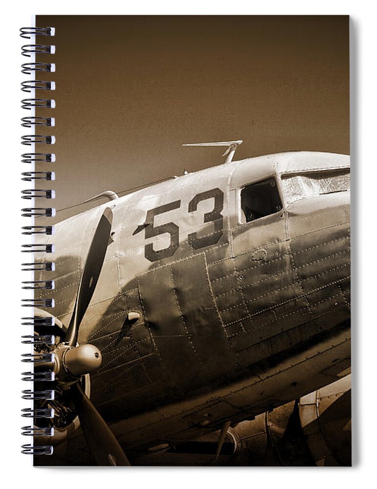Photograph Spiral Notebook featuring the photograph C-47 Sky Train by Richard Gehlbach