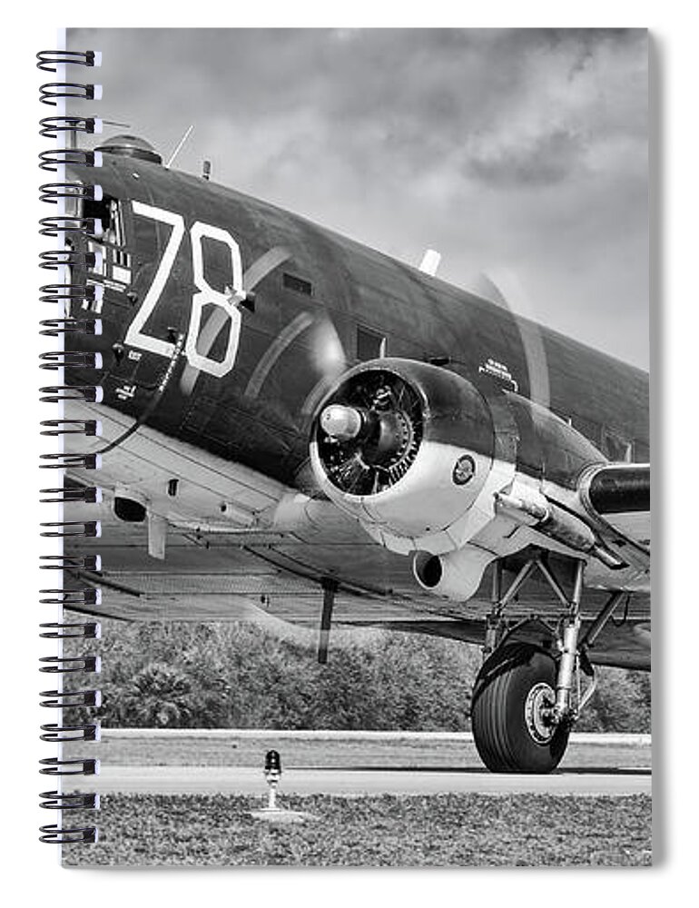 C47 Spiral Notebook featuring the photograph C-47 TICO Belle by David Hart