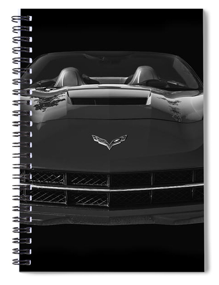 Corvette Spiral Notebook featuring the photograph C7 Stingray Corvette by Dennis Hedberg