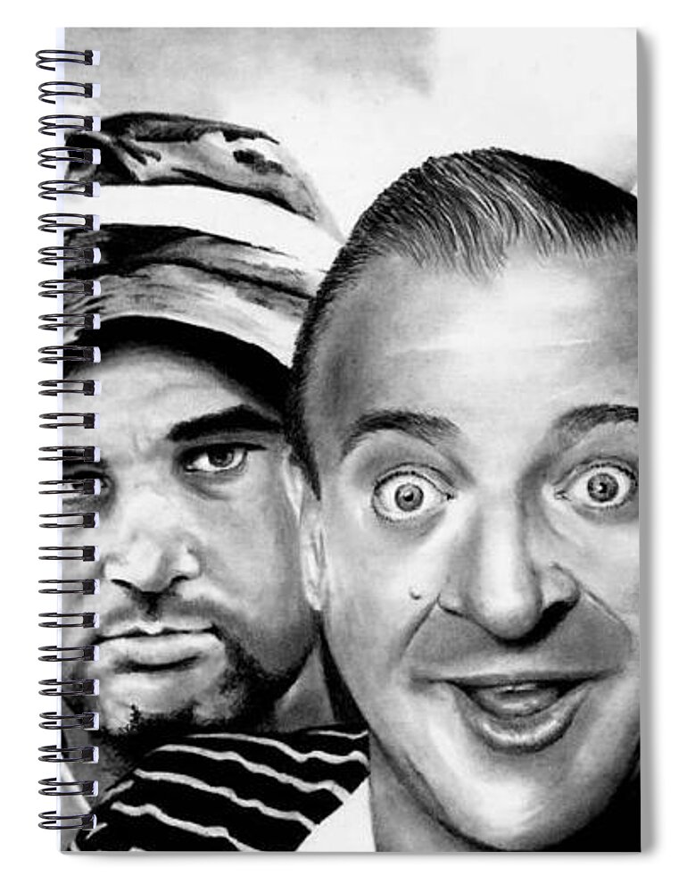 Caddyshack Spiral Notebook featuring the drawing Caddyshack by Rick Fortson