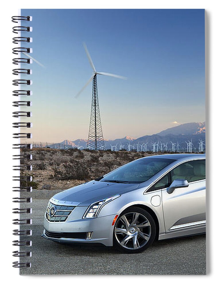 Cadillac Elr Spiral Notebook featuring the digital art Cadillac ELR by Super Lovely