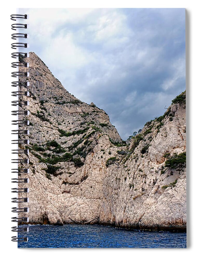 Calanque Spiral Notebook featuring the photograph Calanque Art by Olivier Le Queinec