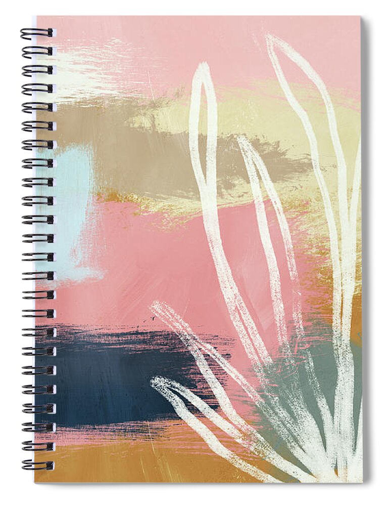 Abstract Spiral Notebook featuring the mixed media California Abstract- Art by Linda Woods by Linda Woods