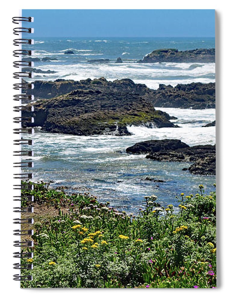 California Coast Spiral Notebook featuring the photograph California Coast No. 9-1 by Sandy Taylor