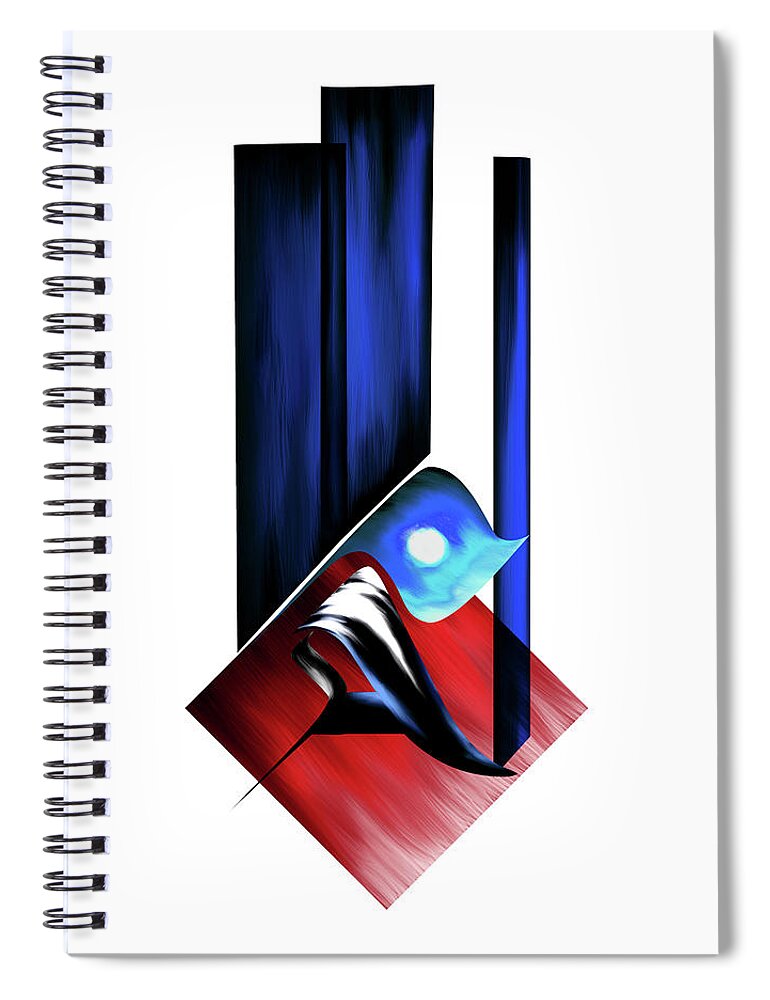 Abstract Spiral Notebook featuring the painting Calligraphy 102 2 by Mawra Tahreem