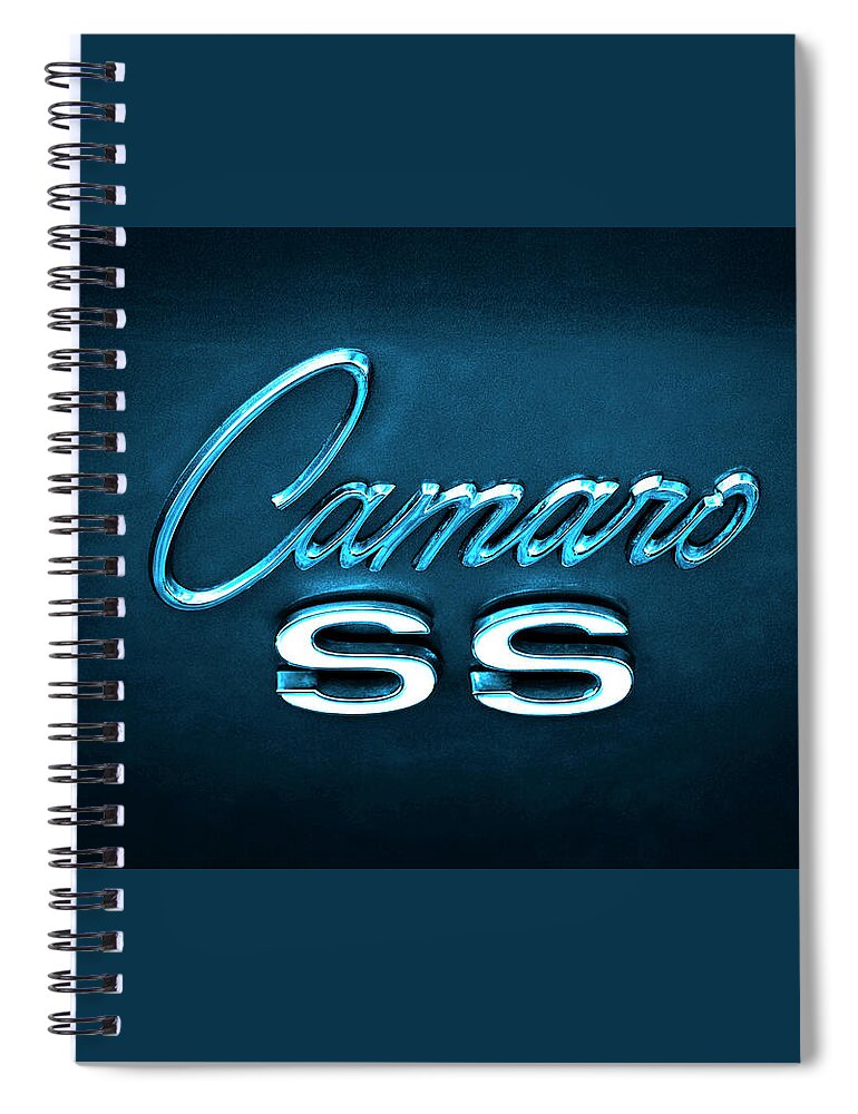 Camaro Spiral Notebook featuring the photograph Camaro S S Emblem by Mike McGlothlen