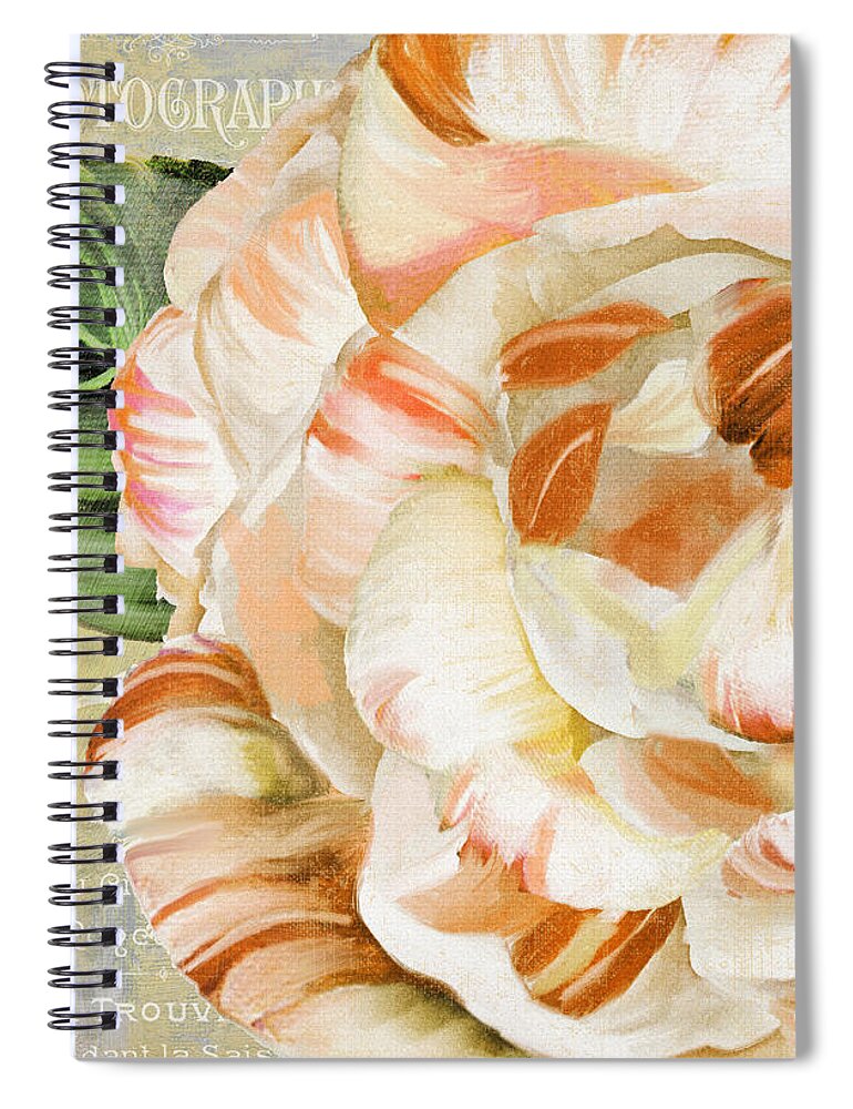 Camellia Spiral Notebook featuring the painting Camellia II by Mindy Sommers