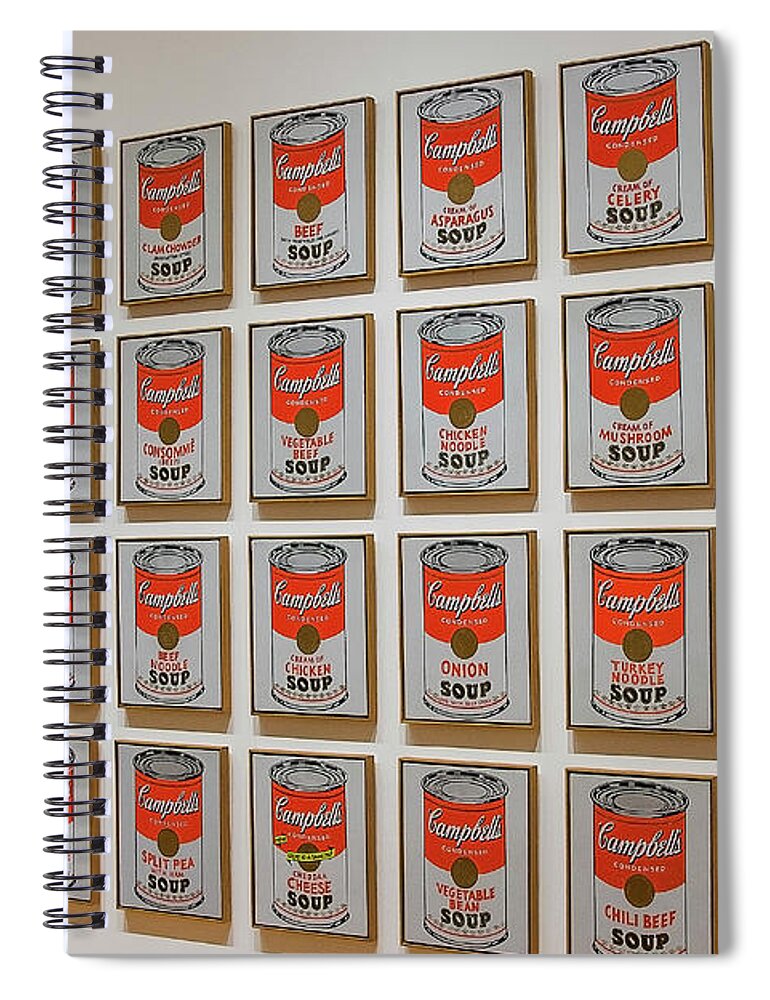 Museum Spiral Notebook featuring the photograph Campbell soup by Warhol by Patricia Hofmeester