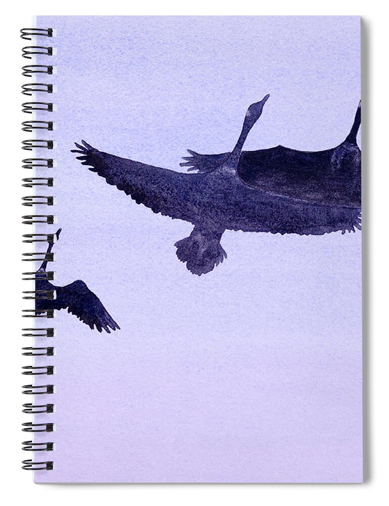 Canada Spiral Notebook featuring the painting Canadian Geese by Laurel Best