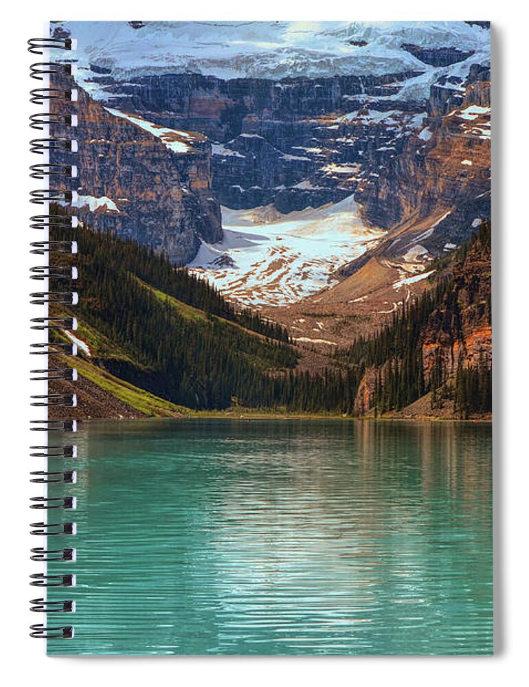 Lake Spiral Notebook featuring the photograph Canadian Rockies In Alberta, Canada by Maria Angelica Maira